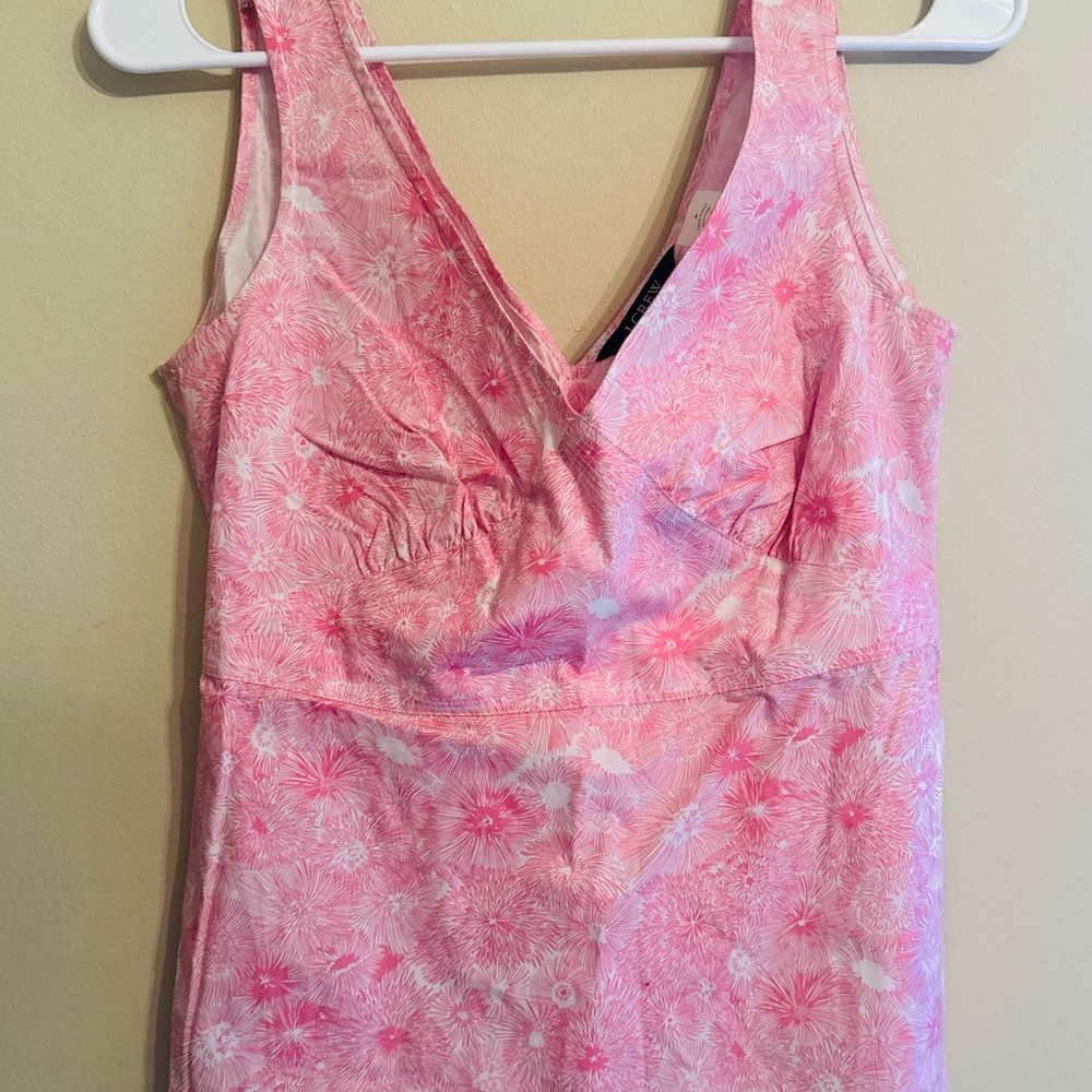 J. Crew Light Pink Floral Pattern Dress